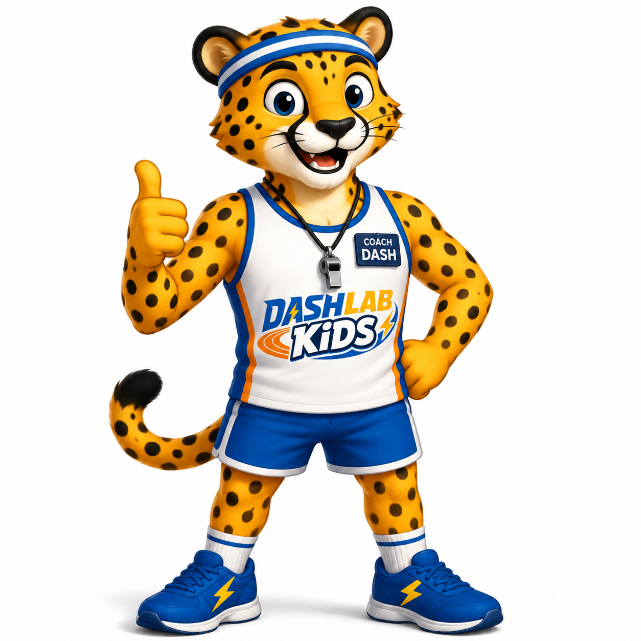 Coach Dash the Cheetah mascot
